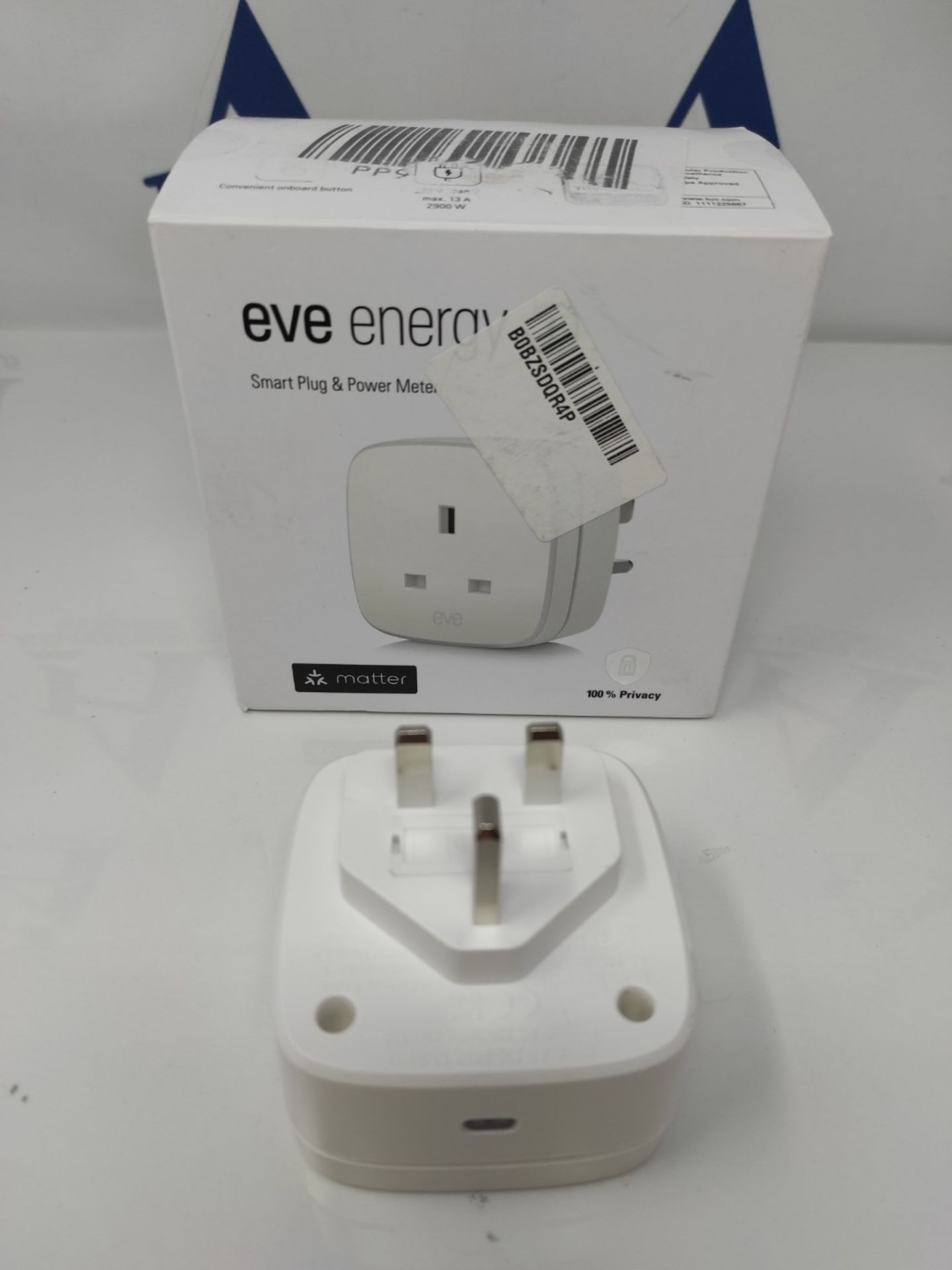 Eve Energy (Matter) UK - Smart Plug, Control & Automate Lights / Appliances, Secure & - Image 2 of 2