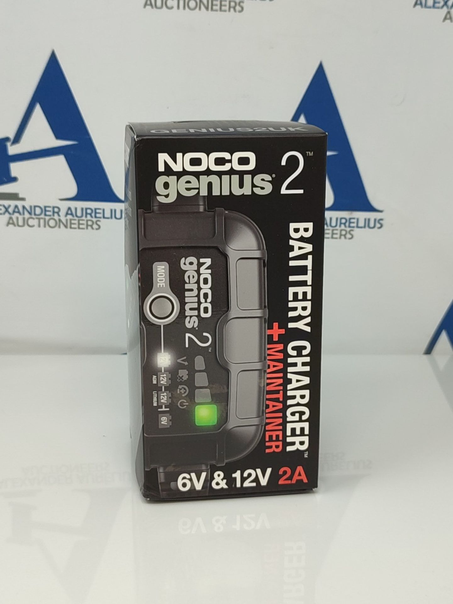 RRP £54.00 NOCO GENIUS2UK, 2A Car Battery Charger, 6V and 12V Portable Smart Charger, Battery Mai - Image 2 of 3