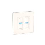 RRP £119.00 Lightwave LP22WHMK2 Smart Dimmer with Energy Monitoring, 2 Gang, White Metal - Works w