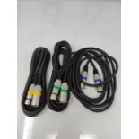 4Pack 3 Pin Dmx Cable Dmx Lighting Cable, Dmx Cables 3m 10ft Female to Male XLR Cable,