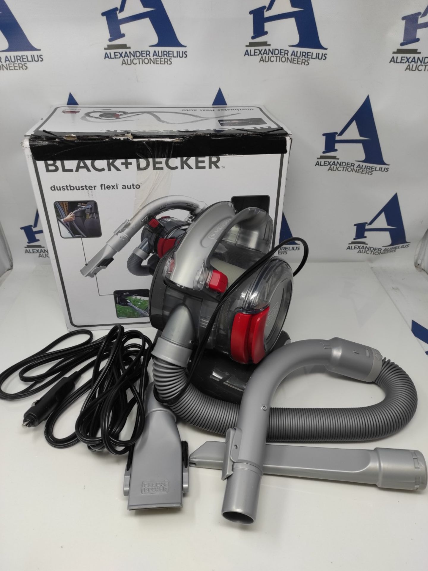 RRP £51.00 BLACK+DECKER PD1200AV-XJ BLACK+DECKER 12 V Flexi Auto Dustbuster, Grey/Red - Image 2 of 2