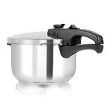 Tower T80245 Stainless Steel Pressure Cooker with Steamer Basket, 3 Litre, Stainless S