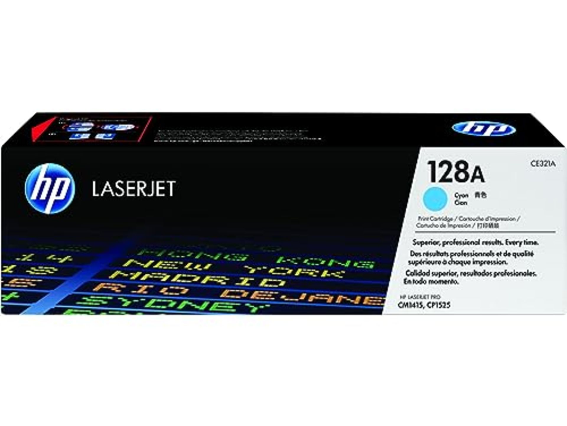 RRP £71.00 HP CE321A 128A Original LaserJet Toner Cartridge, Cyan, Single Pack