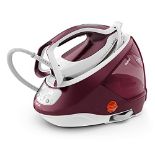 RRP £199.00 Tefal High Pressure Steam Generator Iron, Pro Express Protect, white & Burgundy, GV922
