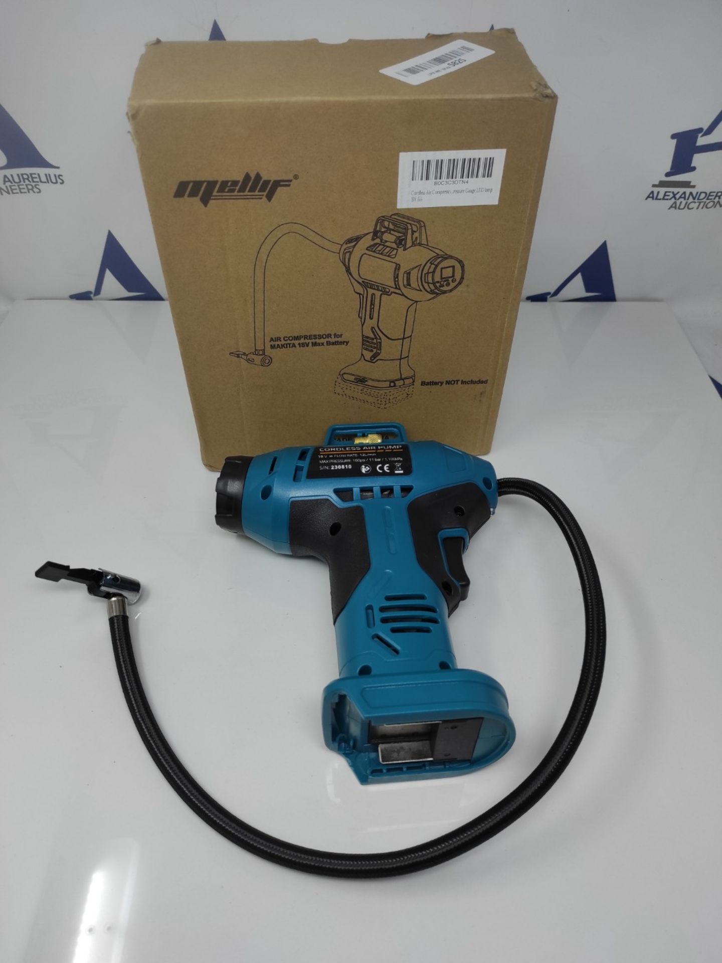 Cordless Air Compressor Makita Battery 18V,Mellif Electric Tyre Inflator,Handheld Mini - Image 2 of 2