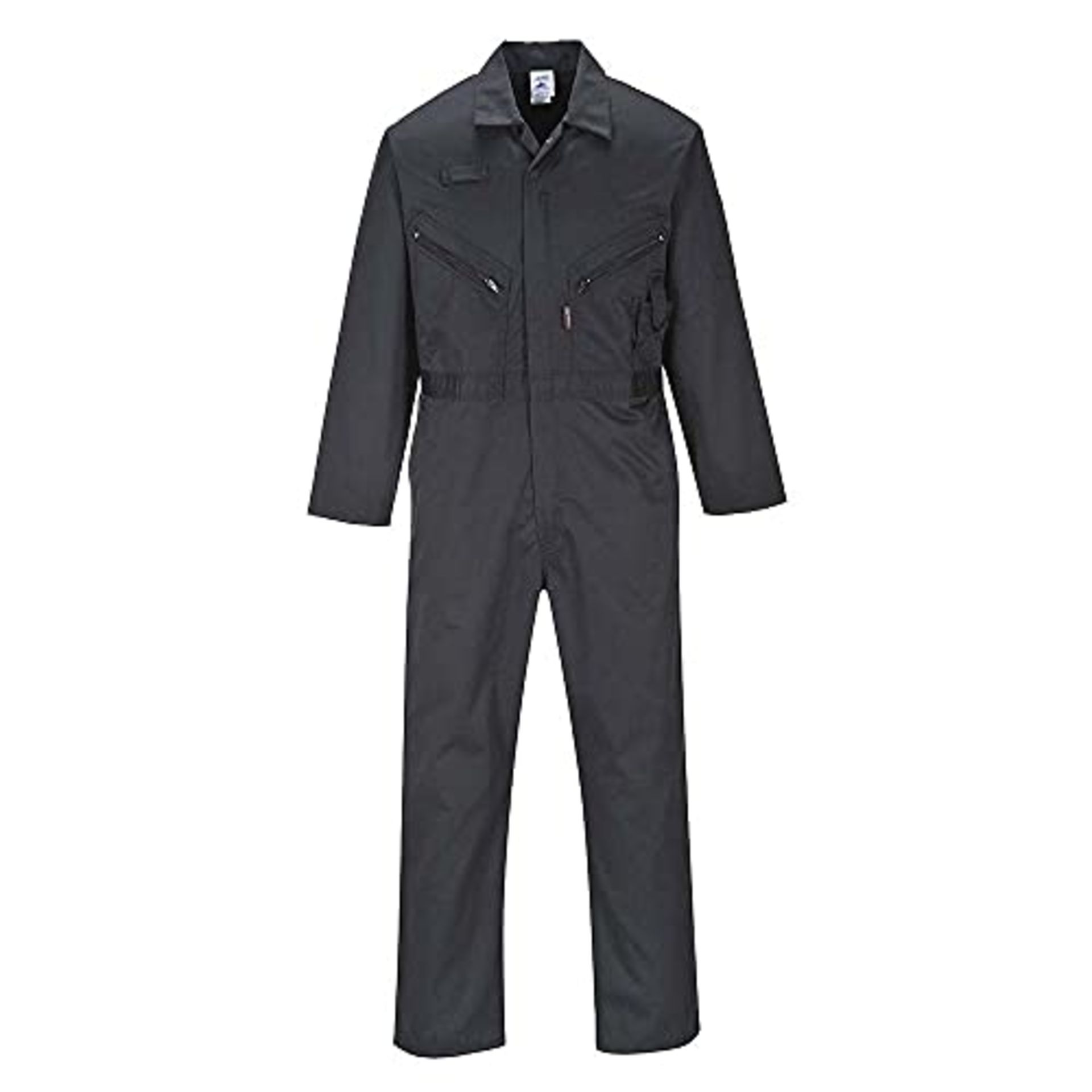 Portwest C813 Men's Liverpool Lightweight Safety Coverall Boiler Suit Overalls Black,