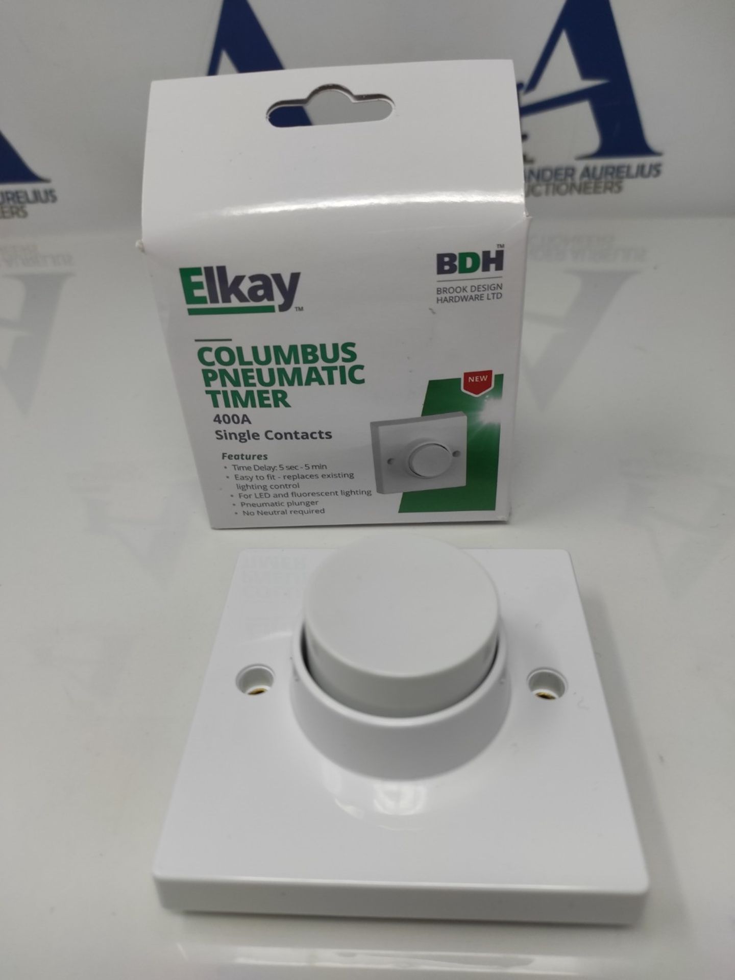 ELKAY 400A Columbus Pneumatic Timer, Single Contact, ABS, White - Image 2 of 2