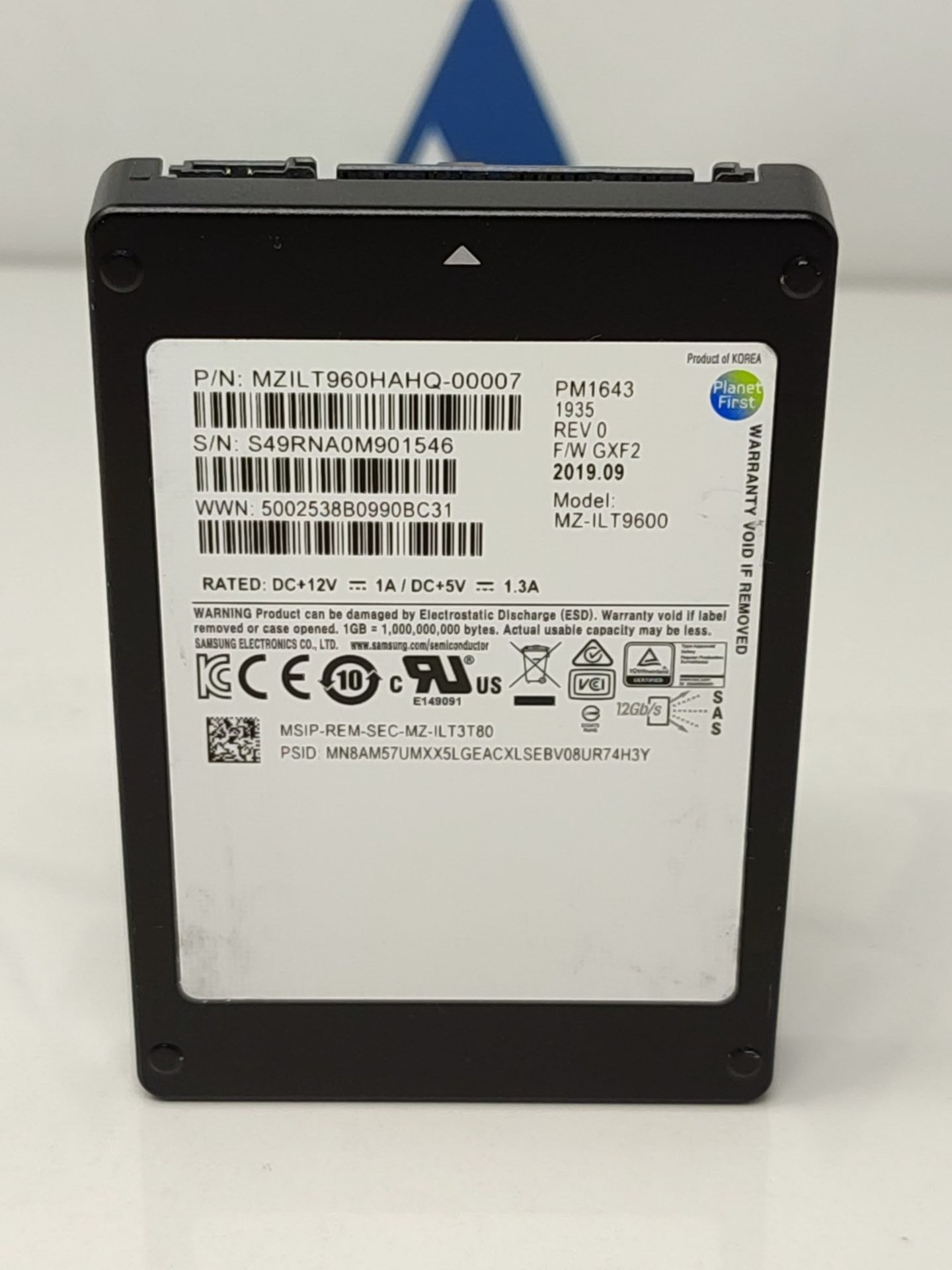 RRP £337.00 Samsung PM1643 MZILT960HAHQ - Solid state drive - 960 GB - Internal (Desktop) - 2.5" - - Image 2 of 3