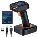 RRP £55.00 Tera 2D Barcode Scanner Wireless, Bluetooth QR Code Scanner, with Time Display Screen