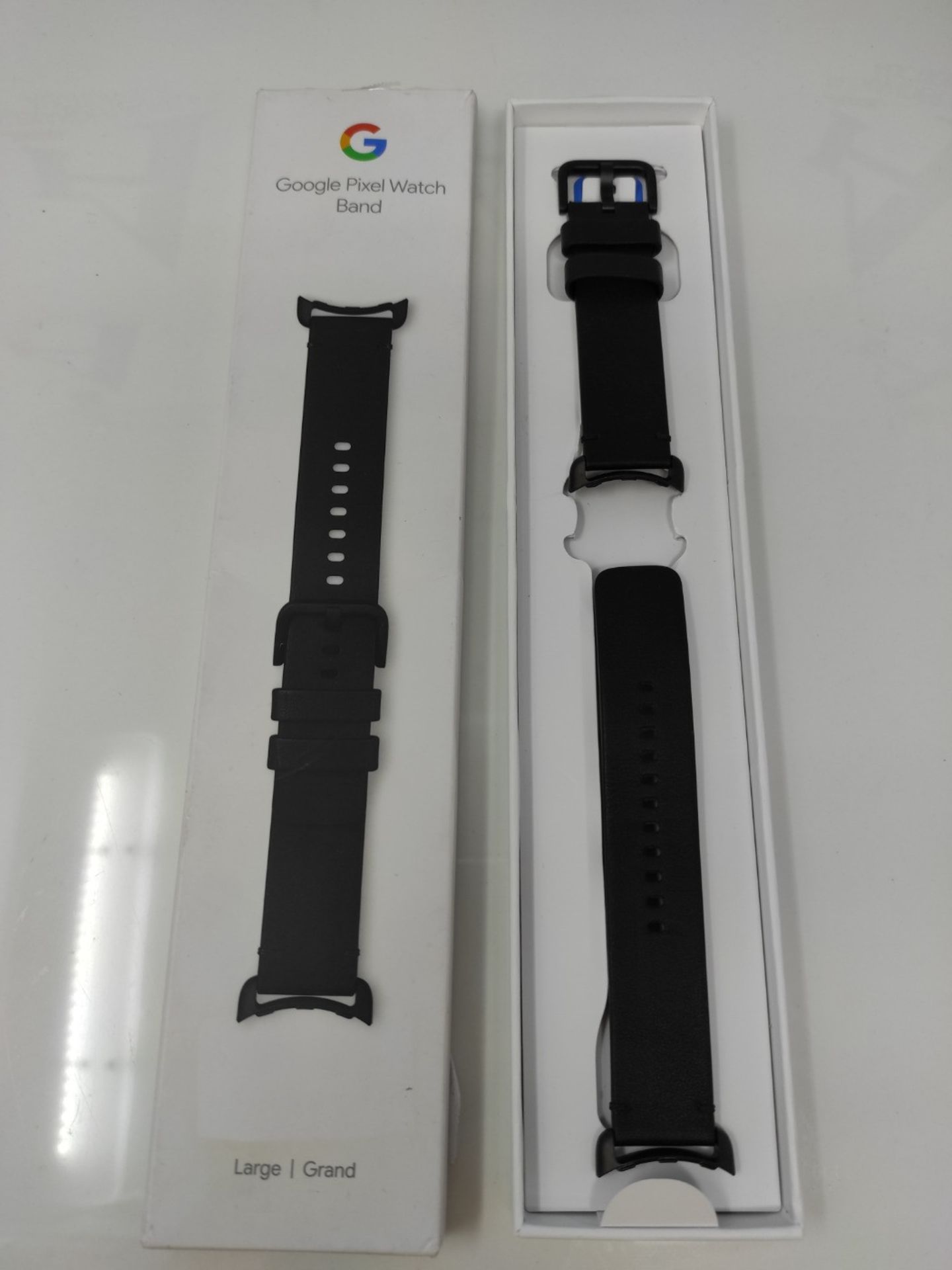 RRP £54.00 Google Pixel Watch Crafted Leather band  Black, Large - Image 2 of 2