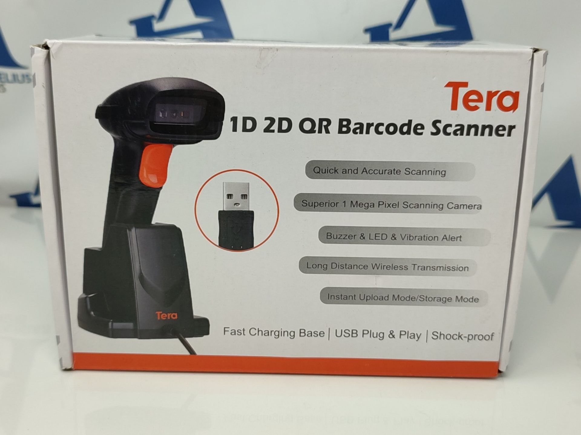 RRP £67.00 Tera [Pro Series] 1D 2D QR Wireless Barcode Scanner Bluetooth Extra Fast Long Transmis - Image 2 of 3