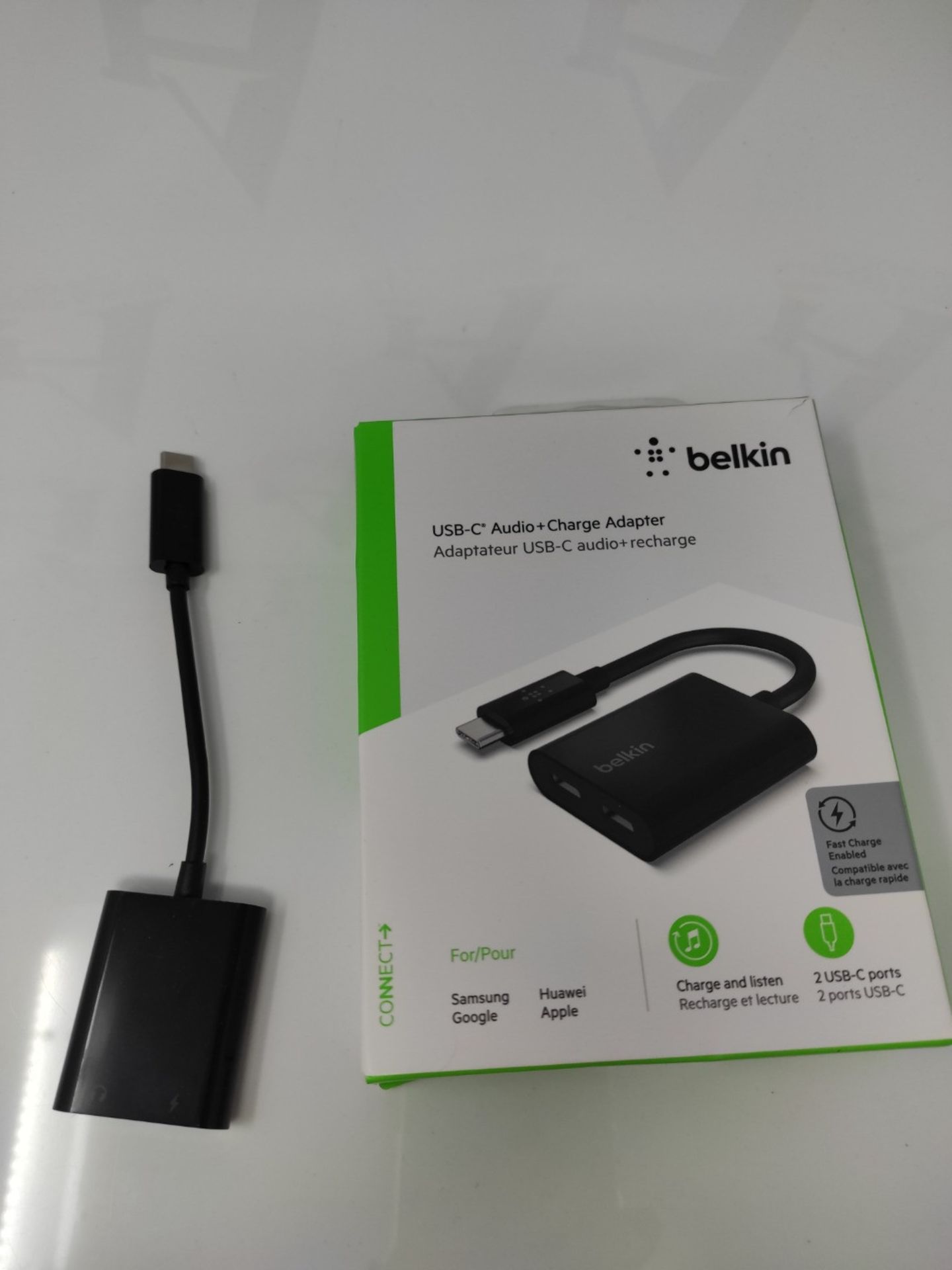 Belkin RockStar"! USB-C Audio + Charge Adapter, Headphone Adapter w/ USB-C 60W Power - Image 2 of 2
