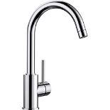 RRP £67.00 BLANCO 517742 Mida Kitchen Mixer Tap, Chrome, High-pressure