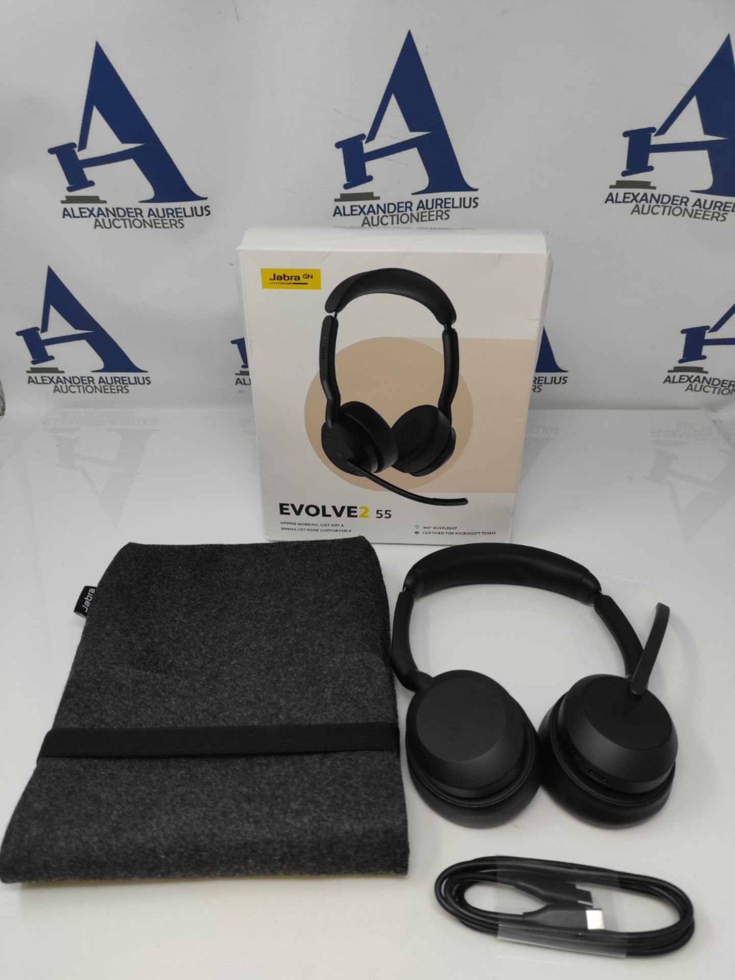 RRP £165.00 Jabra Evolve2 55 Stereo Wireless Headset with Jabra Air Comfort Technology, Noise-canc - Image 2 of 3