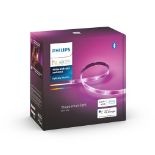 RRP £76.00 Philips Hue Lightstrip Plus v4 [2 m] White and Colour Ambiance Smart LED Kit with Blue