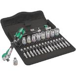 RRP £108.00 Wera 8100 SA 9 Zyklop Speed Multi-function Ratchet, Socket & Bit Set, 1/4" Drive, Impe