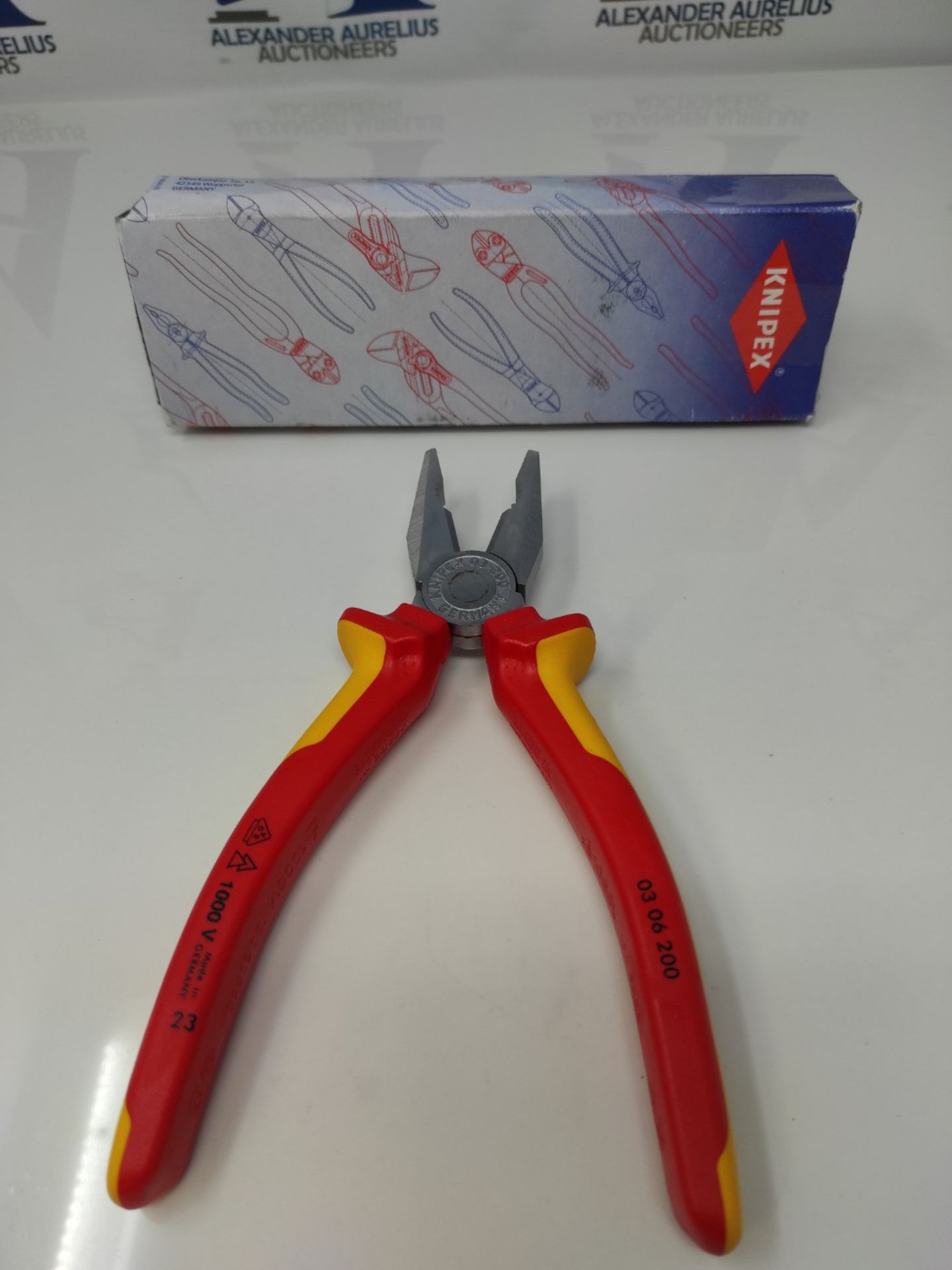 Knipex Combination Pliers chrome-plated, insulated with multi-component grips, VDE-tes - Image 2 of 2
