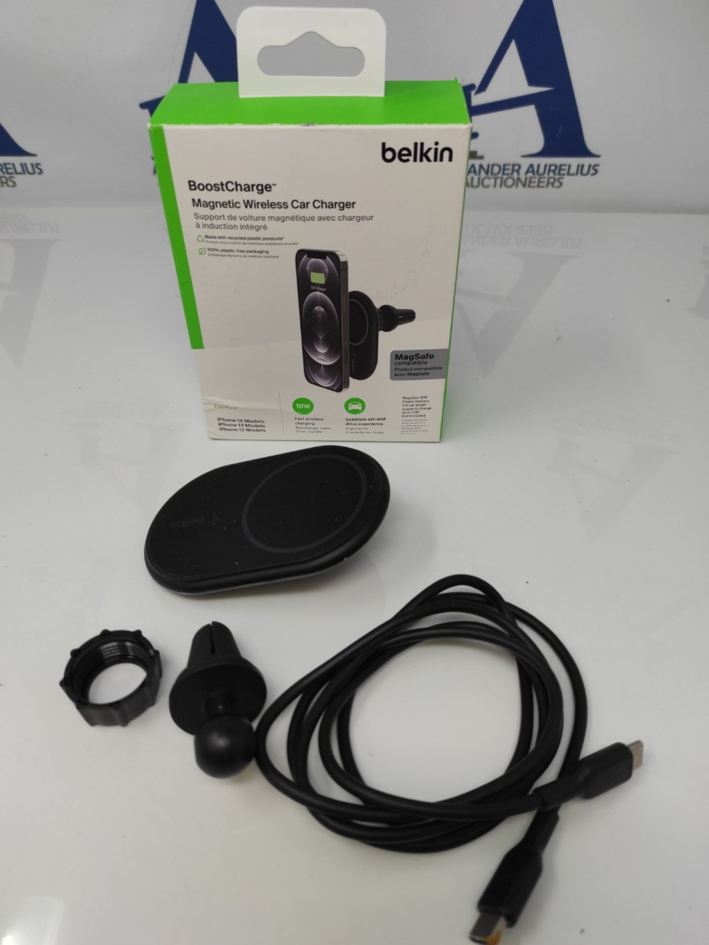 Belkin BoostCharge Wireless Charger, Magnetic Car Charger, Phone Mount Holder Compatib - Bild 2 aus 2