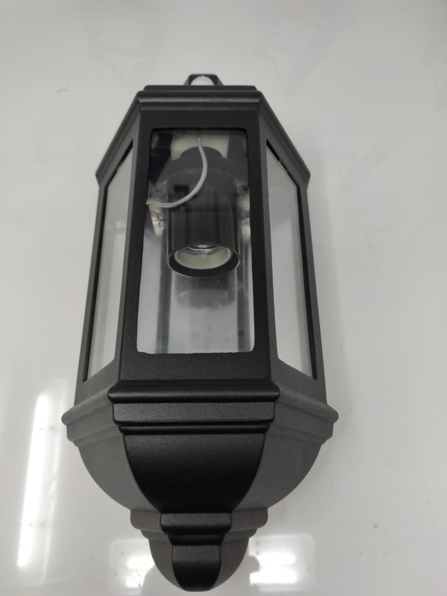 Luceco Three Panel Coach Lantern with PIR Sensor, Black,60 W - Bild 3 aus 3