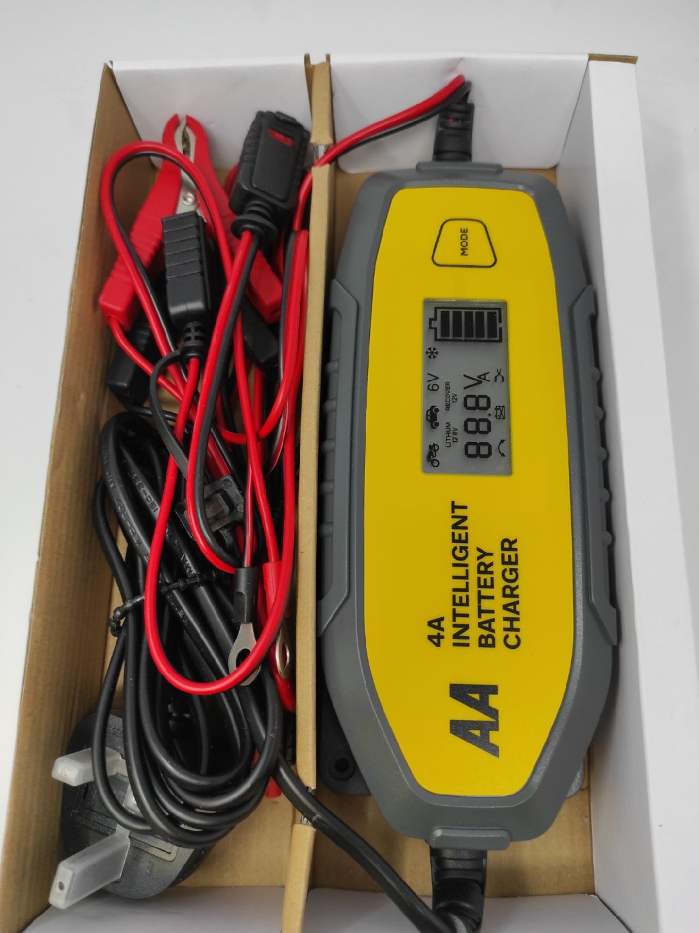 AA AA0725 4A Intelligent Car Battery Charger - LCD,8 Stage, Recover Dead Battery,Up To - Bild 3 aus 3