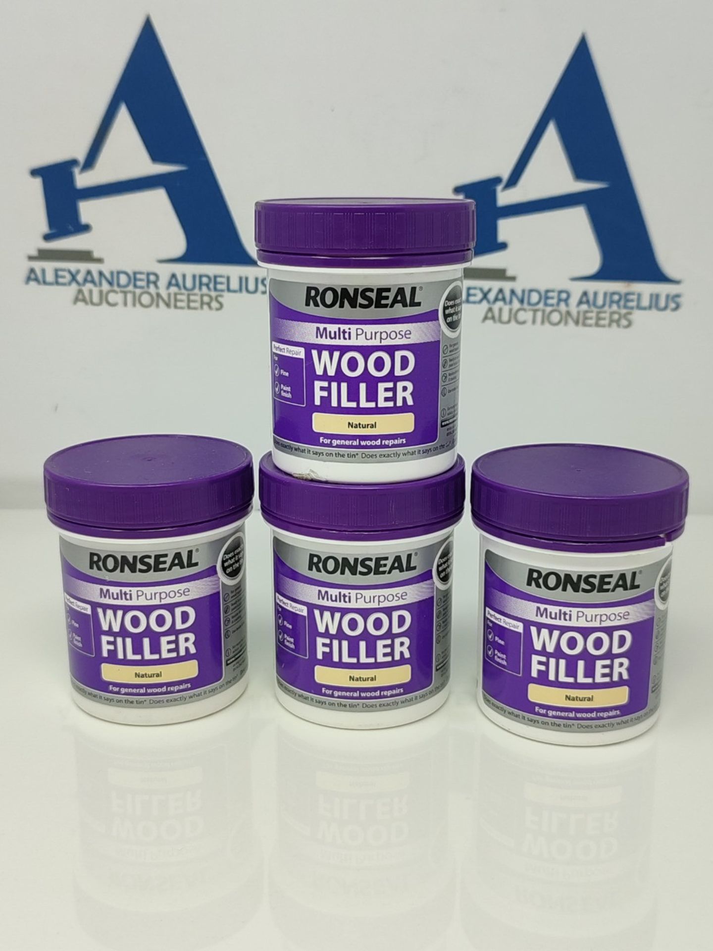 4 x RONSEAL 34735 Ronseal Multi-Purpose Wood Filler - Natural, Purple, 250g - Image 2 of 2