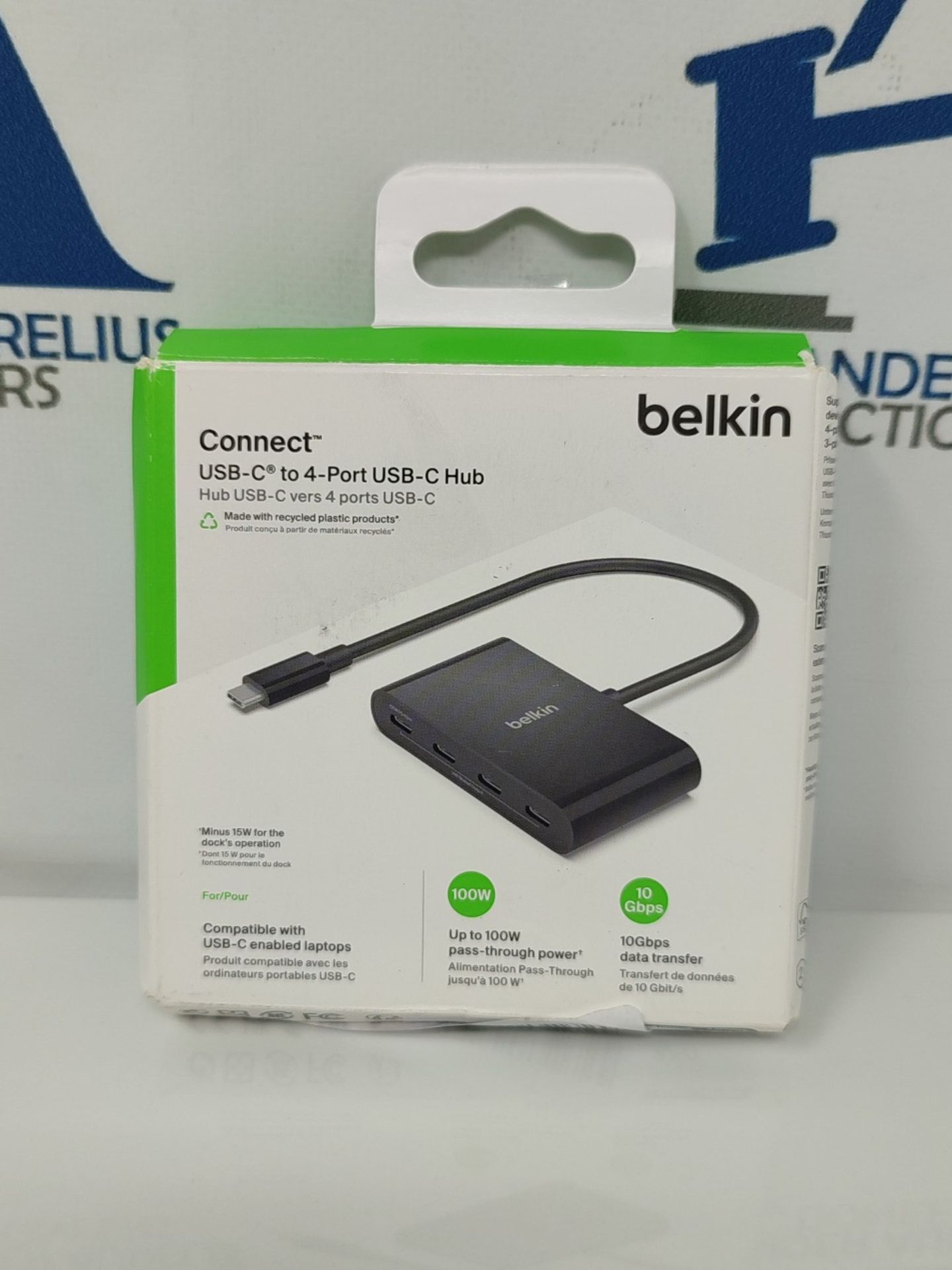 Belkin CONNECT USB-C"! to 4-Port USB-C Hub, Multiport Adapter Dongle with 4 USB-C 3.2 - Bild 2 aus 3