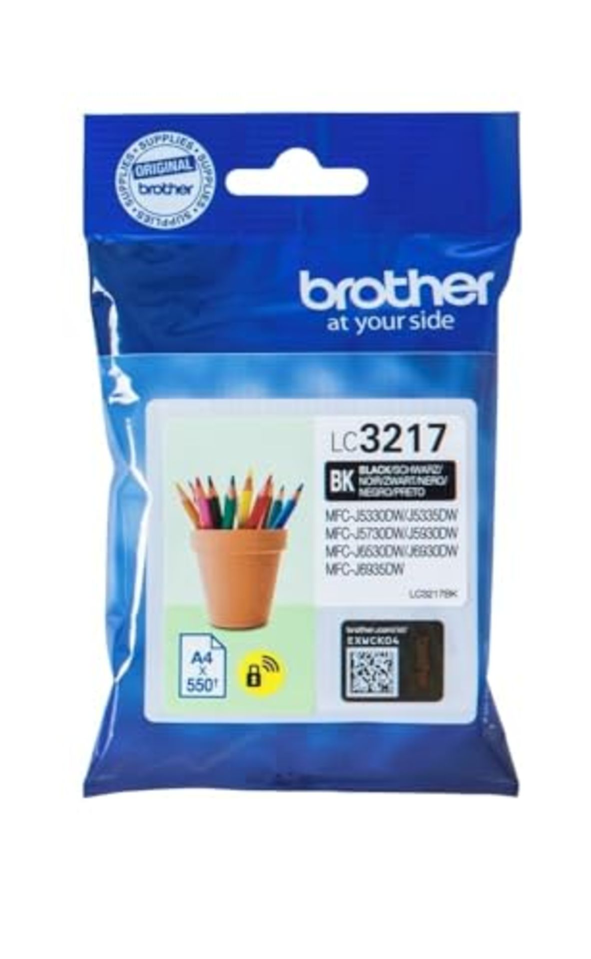 Brother LC-3217BK Inkjet Cartridge, Black, Single Pack, Standard Yield, Includes 1 x I