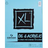 Canson XL Series Oil and Acrylic Paper Pad, Bleed Proof Canvas Like Texture, Fold Over