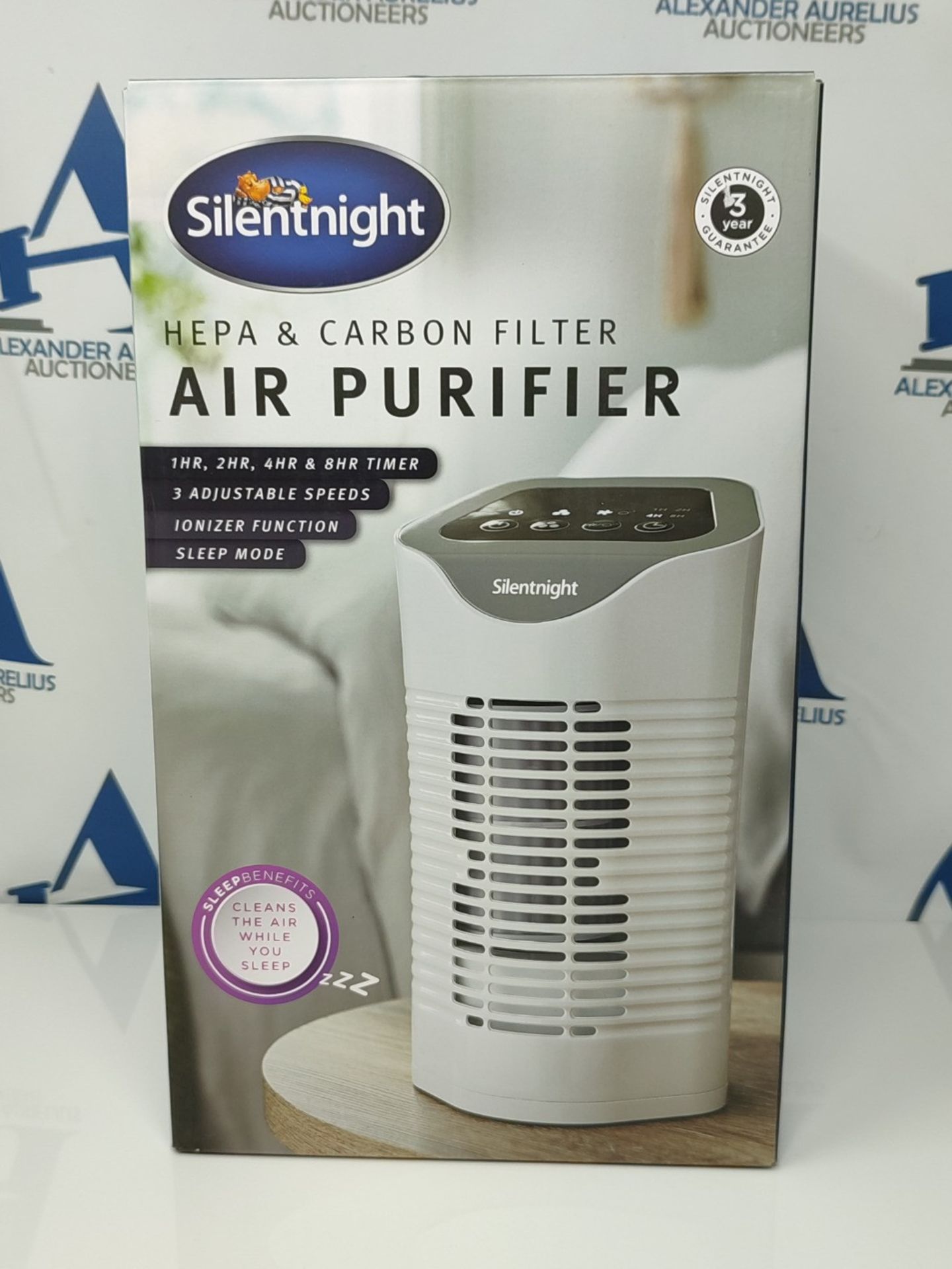 Silentnight Air Purifier with HEPA & Carbon Filters, Air Cleaner for Allergies, Pollen - Image 2 of 3