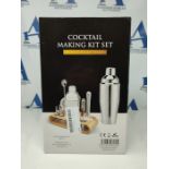 SA Products 12 Piece Cocktail Shaker Set - Stainless Steel Cocktail Accessories - Bart