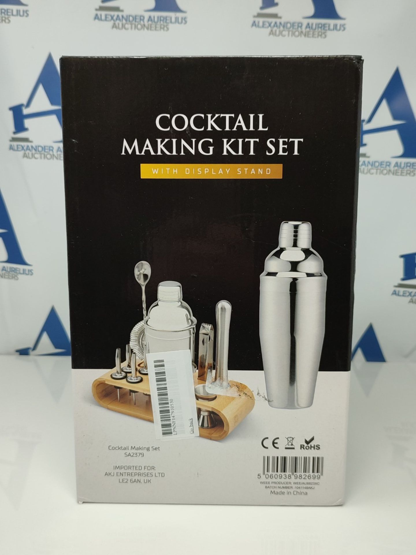 SA Products 12 Piece Cocktail Shaker Set - Stainless Steel Cocktail Accessories - Bart