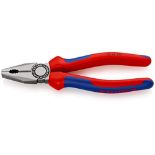 Knipex Combination Pliers black atramentized, with multi-component grips 180 mm 03 02