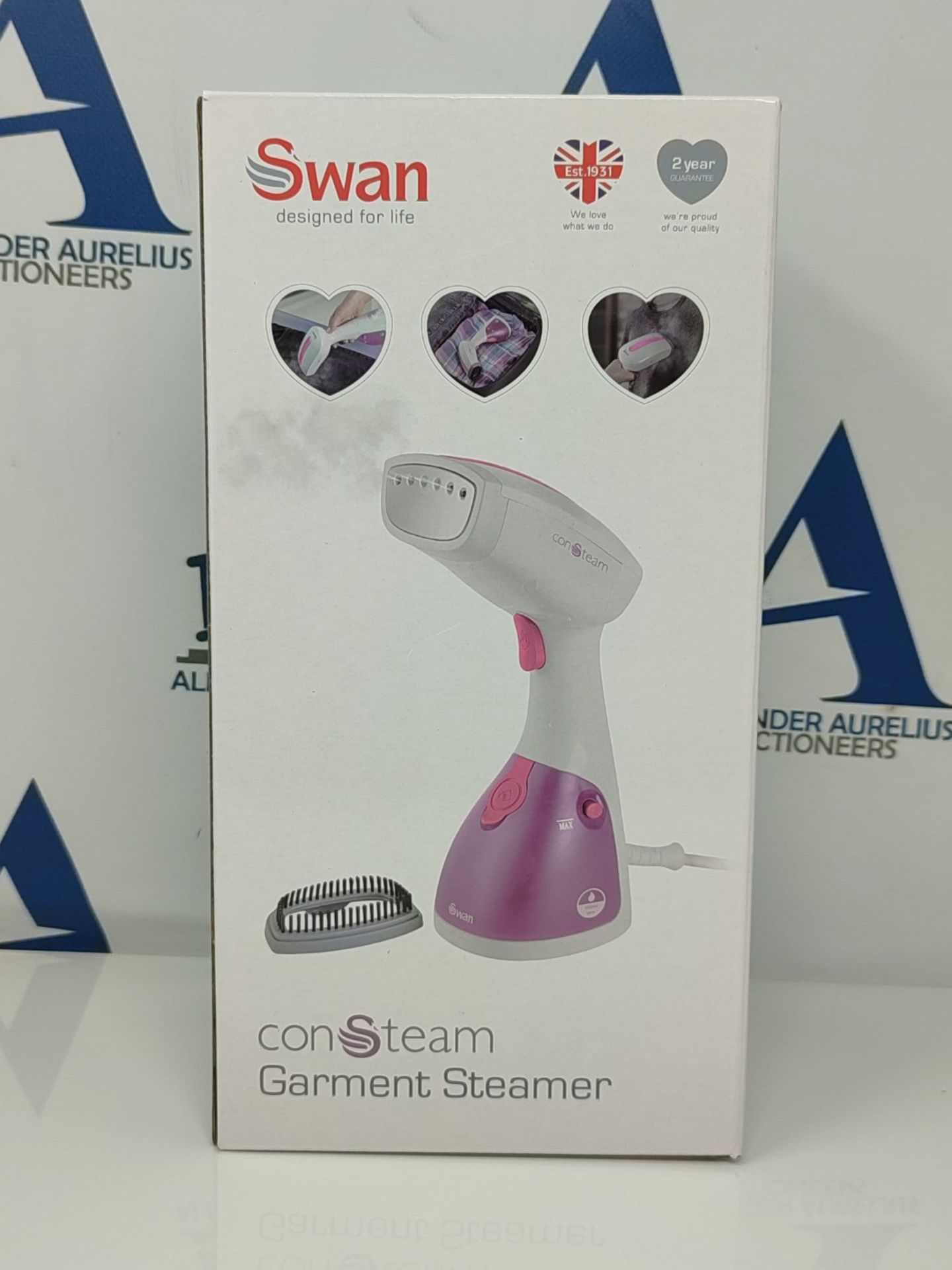 Swan, SI12020N, Handheld Garment Steamer, Lightweight and Compact, 1100W, Iron, Pink - Bild 2 aus 3