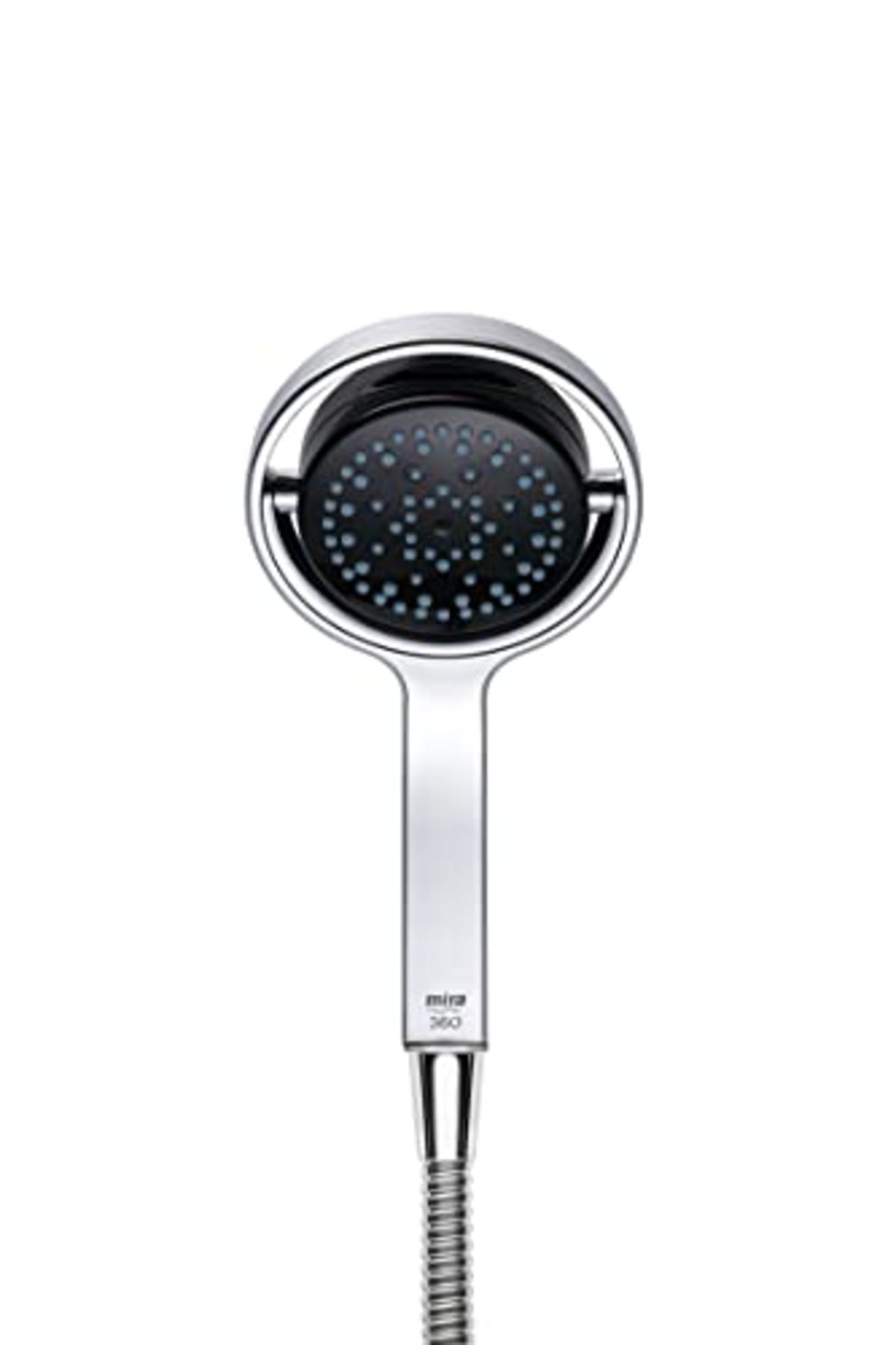 RRP £55.00 Mira Showers 360 Shower Head Handheld Shower Head 4 Spray Shower Head Black/Chrome 2.1