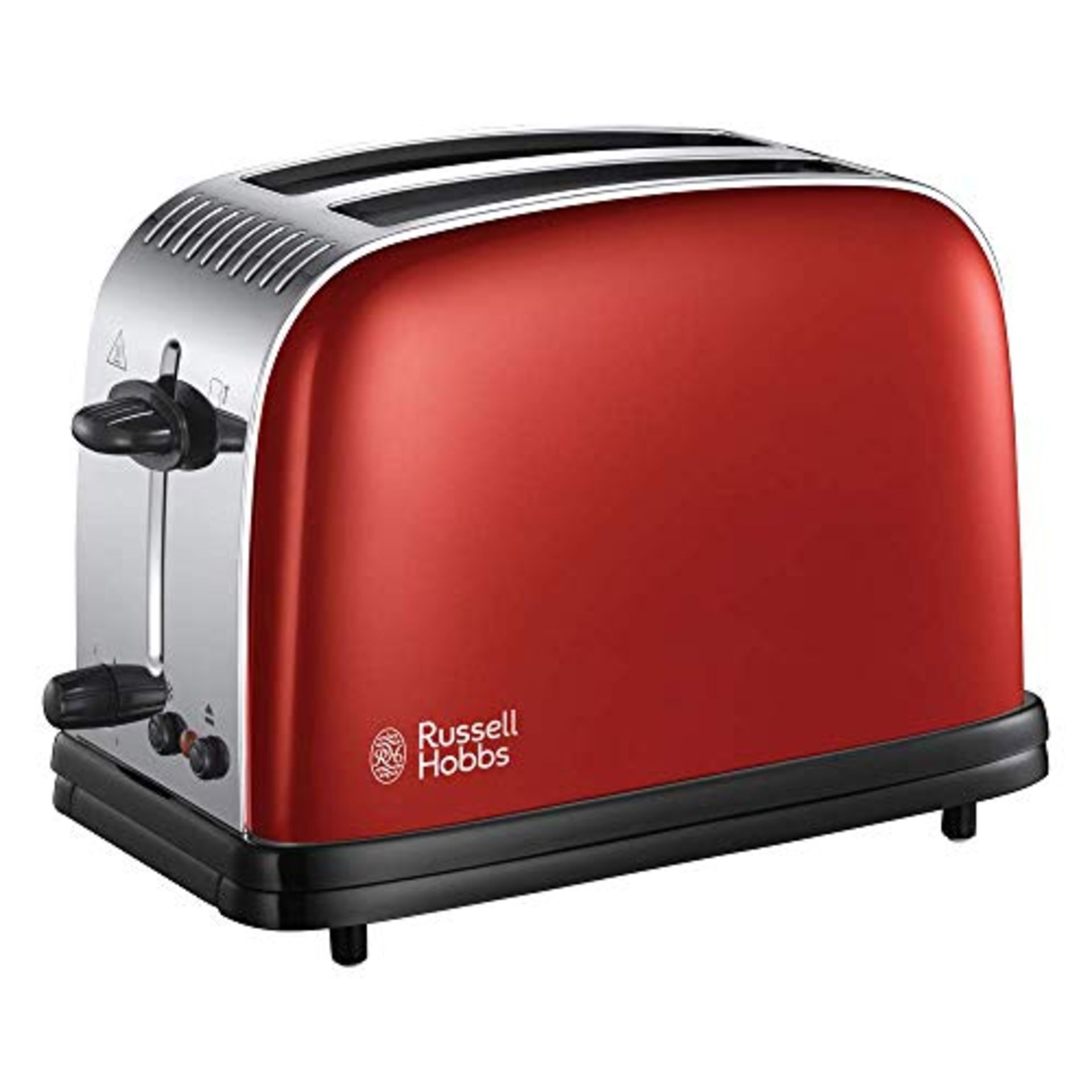 Russell Hobbs 23330 Stainless Steel 2 Slice Toaster, Red