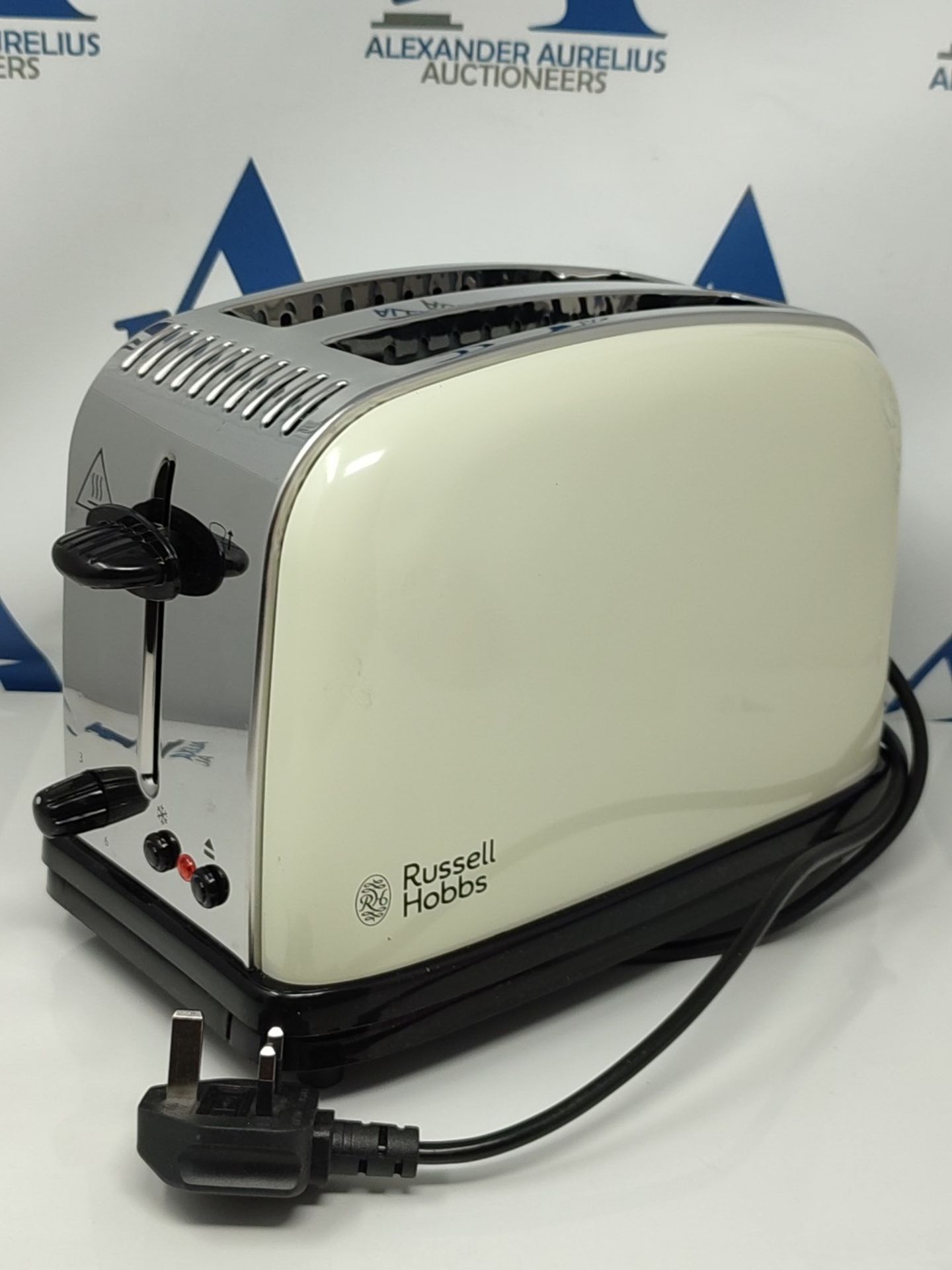 Russell Hobbs RU-23334 Stainless Steel 2 Slice Toaster, Cream,Cream - Image 2 of 2