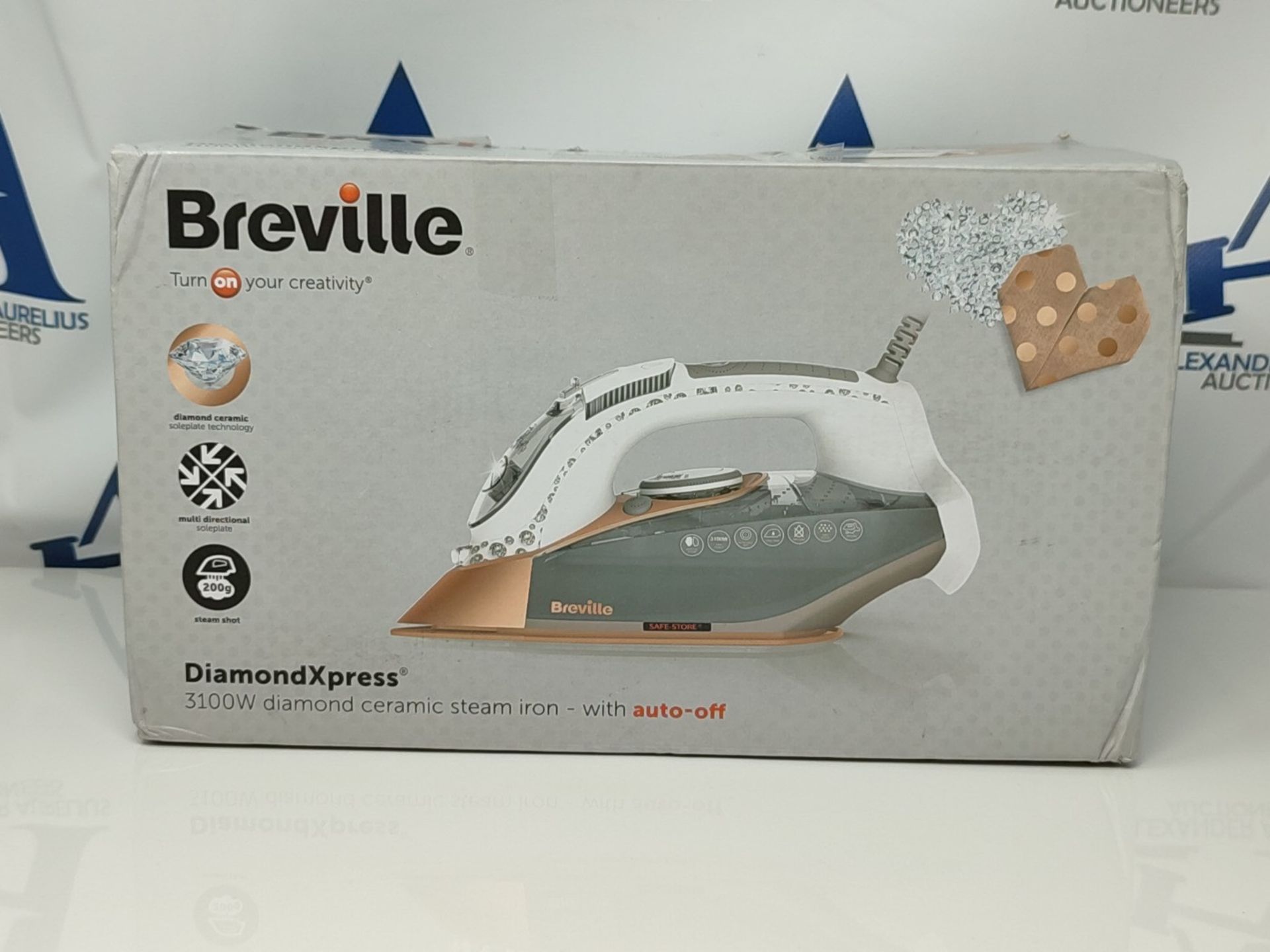 Breville DiamondXpress Steam Iron | 3100 W | 200G Steam Shot | Multi-Directional Diamo - Bild 2 aus 3