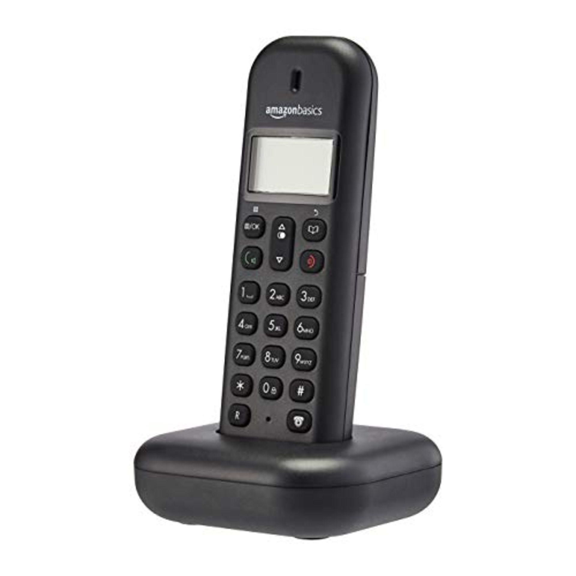 Amazon Basics Schnurloses DECT Telefon ohne Anrufbeantworter,schwarz- leichte Bedienun