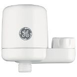 GE Shower Filter System | Connects to Shower Head to Limit Hard Water & Chlorine | Red