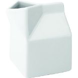 Utopia Titan Ceramic Milk Carton 10.5oz / 300ml - Set of 6 - Novelty Hot Beverage Serv