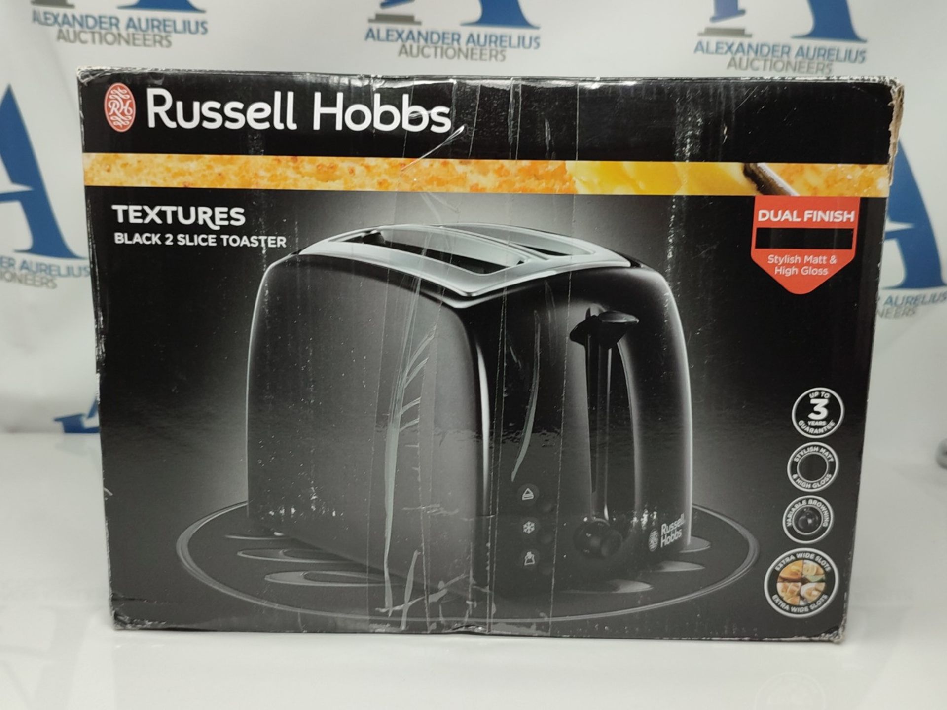 Russell Hobbs 21641 Textures 2-Slice Toaster, 700 - 850 W, Black - Bild 3 aus 3