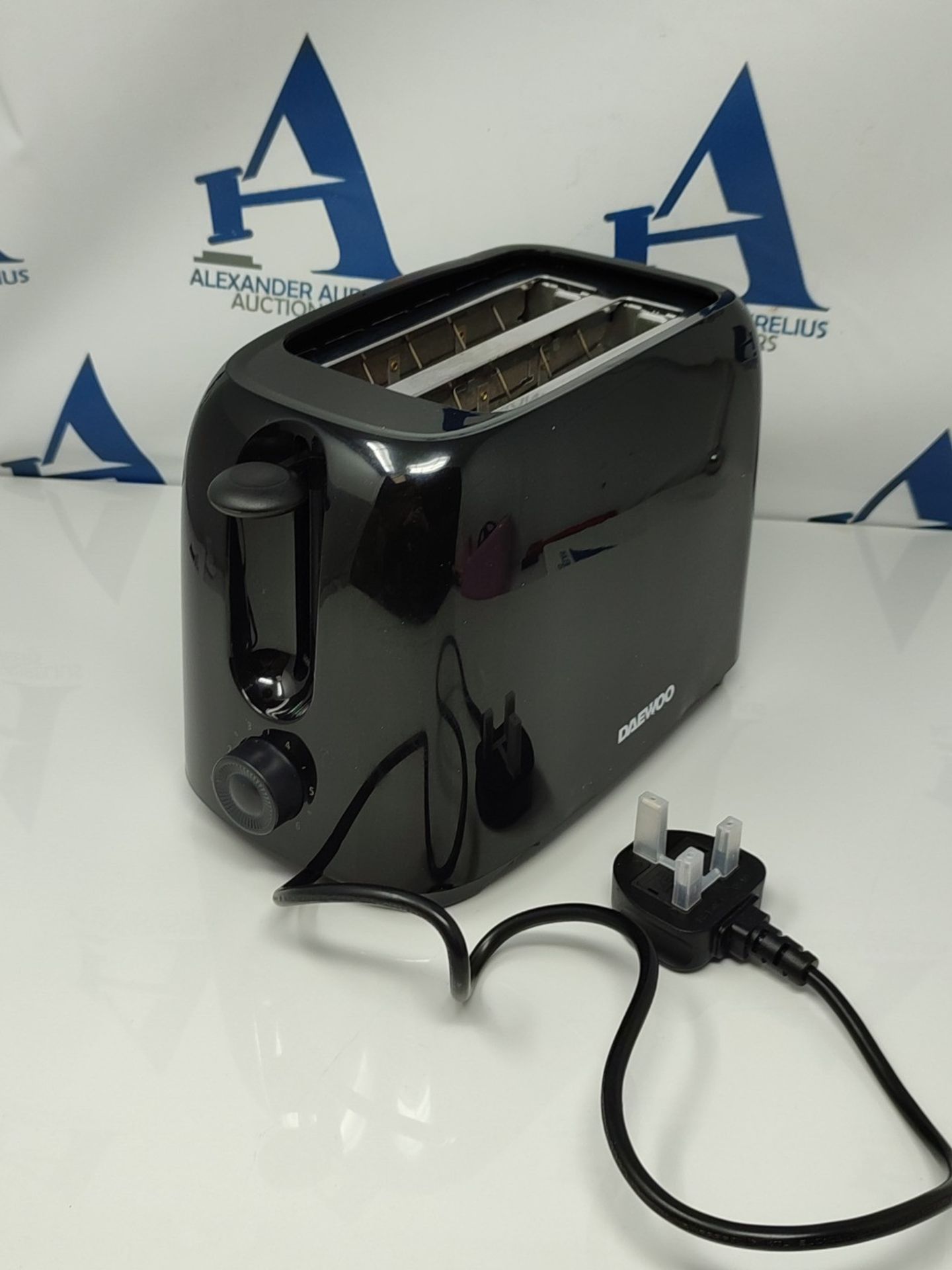 Daewoo Essentials, Plastic 2 Slice Toaster, Black, Variable Browning Controls, Cancel - Image 3 of 3