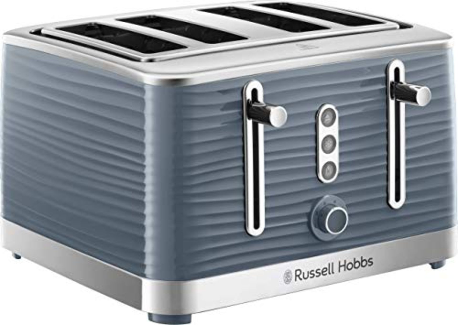 Russell Hobbs 24383 Grey Inspire 4 Slice Toaster, Wide Slot with Lift and Look Feature