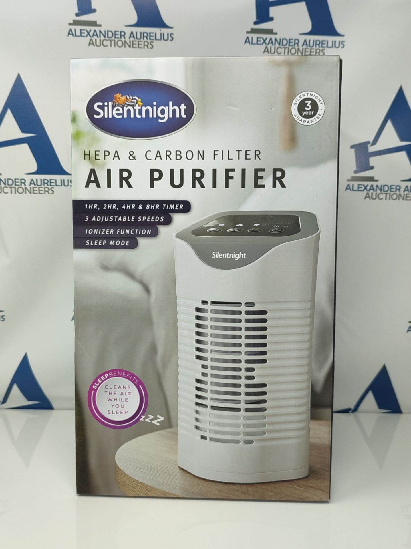 Silentnight Air Purifier with HEPA & Carbon Filters, Air Cleaner for Allergies, Pollen - Image 2 of 3