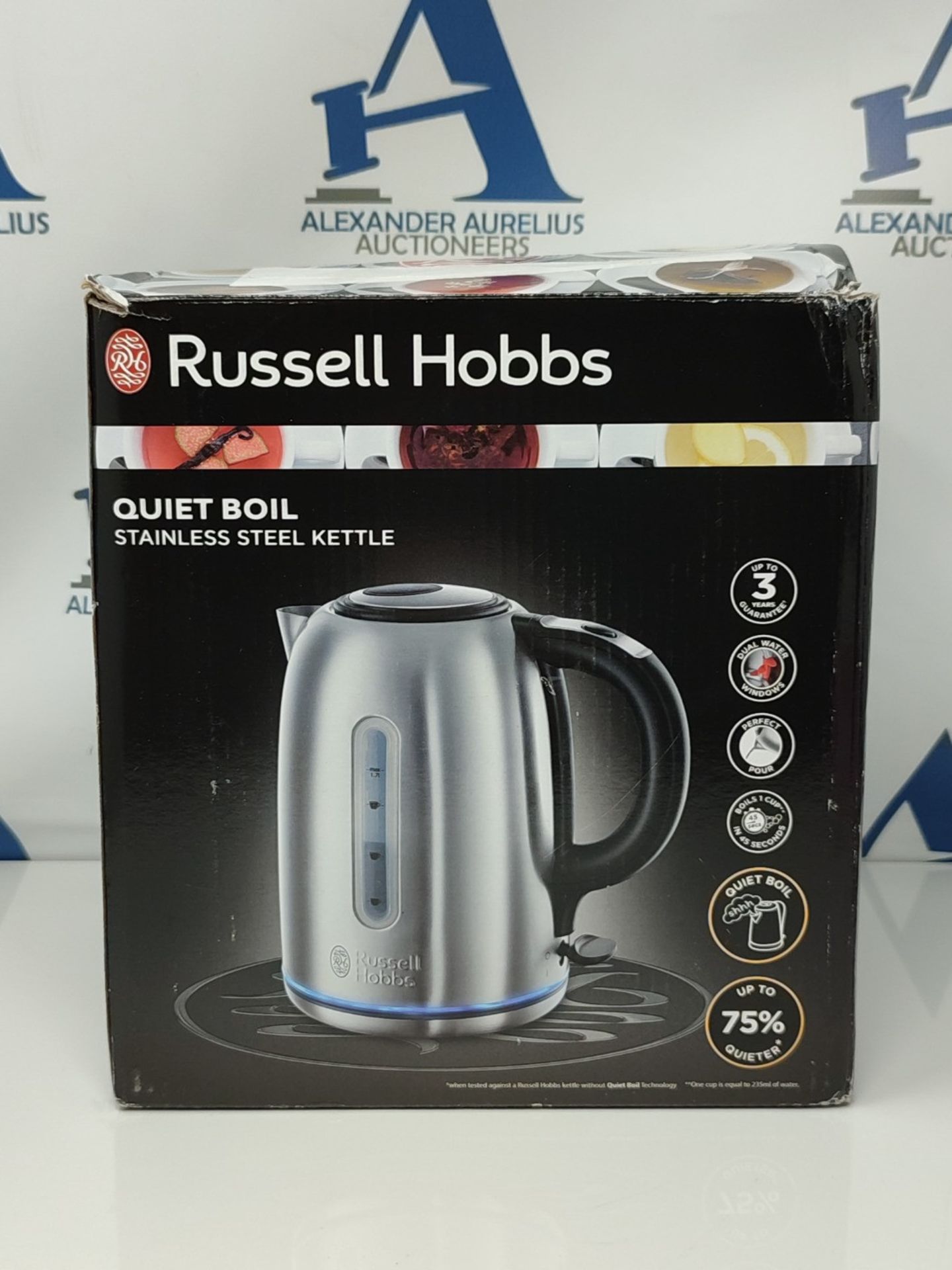 Russell Hobbs 23910 Adventure Brushed Stainless Steel Electric Kettle, Open Handle, 30 - Bild 2 aus 3