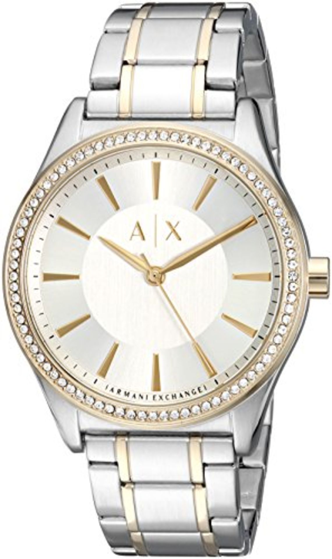 RRP £179.00 Armani Exchange Women's AX5446 Two Tone Silver and Gold Watch