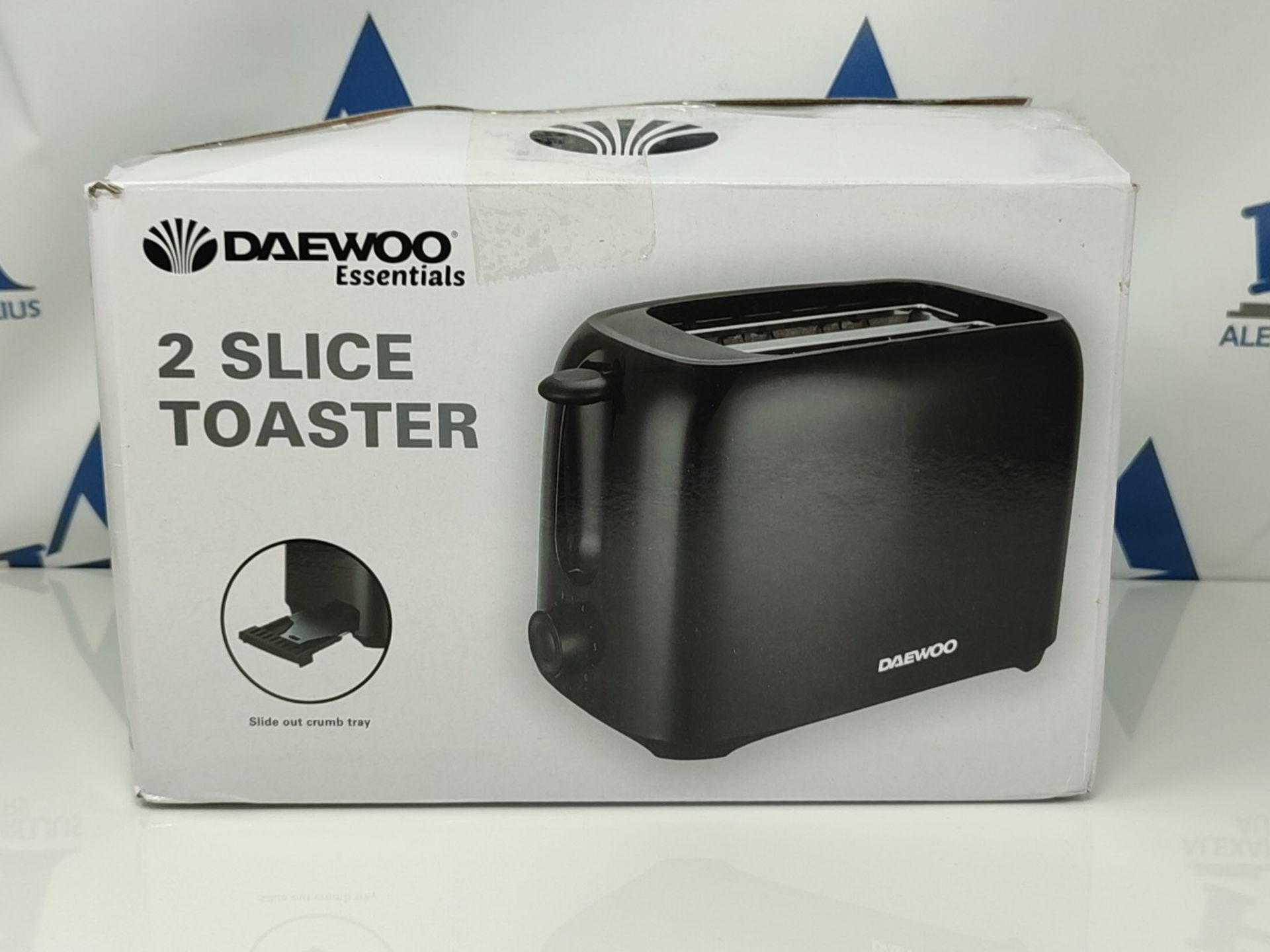 Daewoo Essentials, Plastic 2 Slice Toaster, Black, Variable Browning Controls, Cancel - Bild 2 aus 3