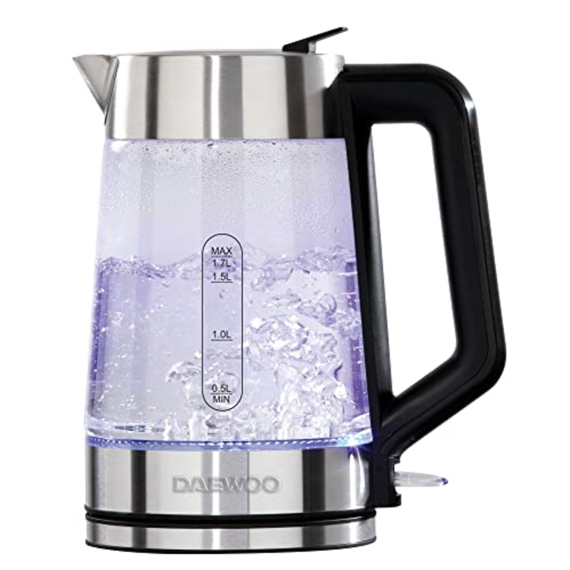 Daewoo LED Kettle, Easy Fill Illuminating Kettle With LED Illumination When Boiling, 3