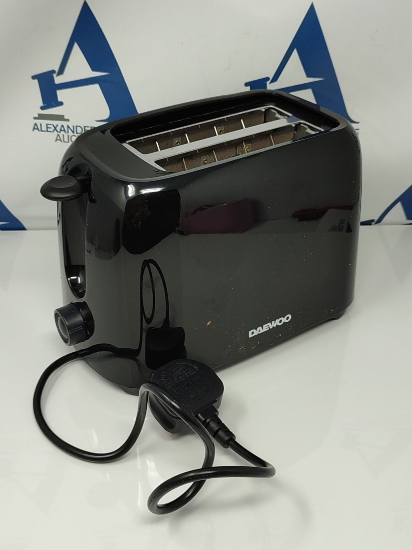 Daewoo Essentials, Plastic 2 Slice Toaster, Black, Variable Browning Controls, Cancel - Bild 3 aus 3