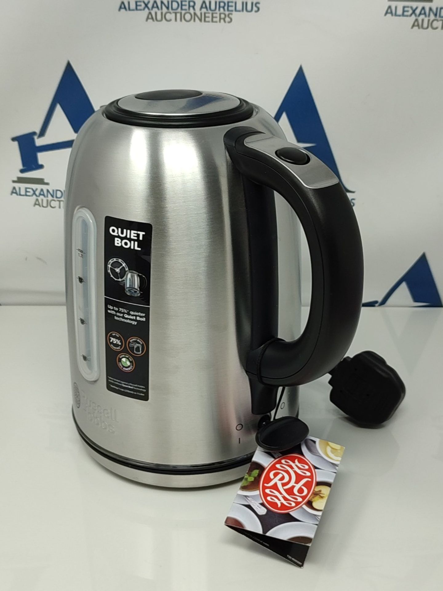 Russell Hobbs 20460 Quiet Boil Kettle, Brushed Stainless Steel, 3000W, 1.7 Litres - Image 2 of 3